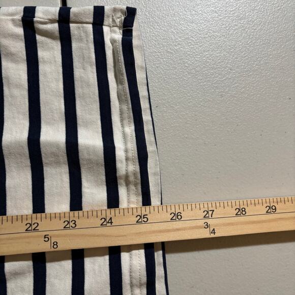 J. Crew Women's Large Stripe Embroidered Lips Kiss Long Sleeve Tunic Top Shirt - Picture 7 of 10